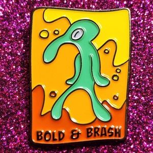 3/$20 Bold & Brash Squidward Art Painting Spongebob Squarepants Enamel Pin